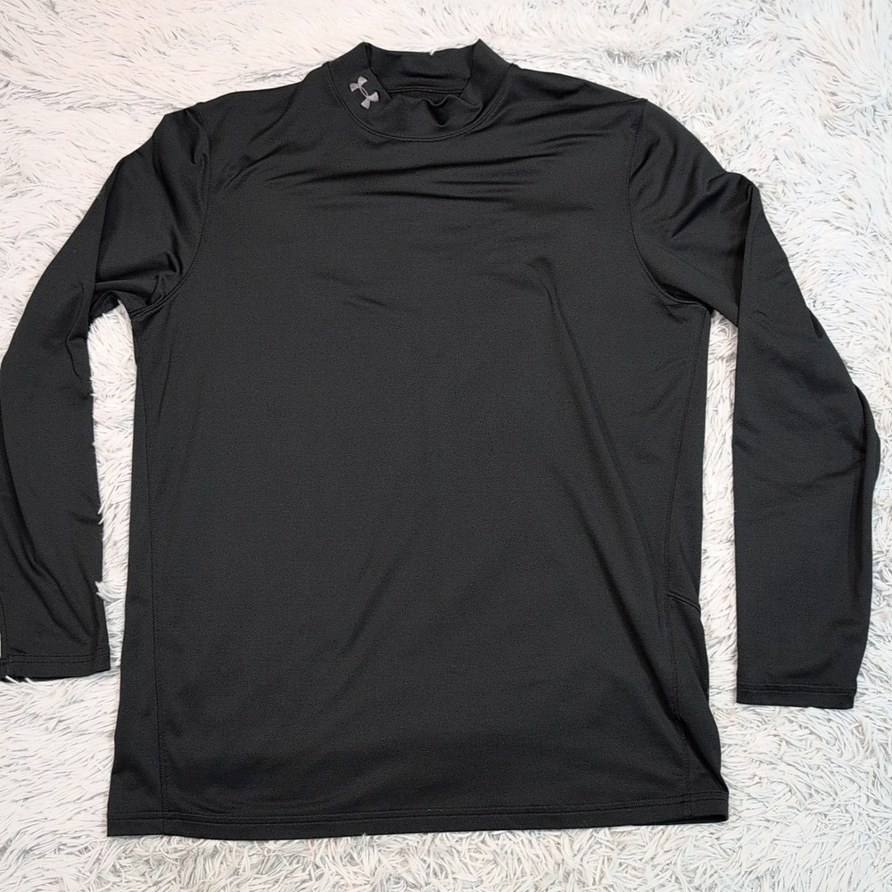 Under Armour Shirt Womens XL Black Fitted Activewear Athletic Running Comfort